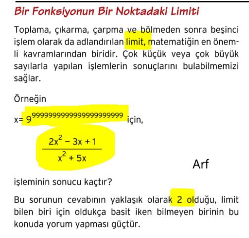 limit nedir