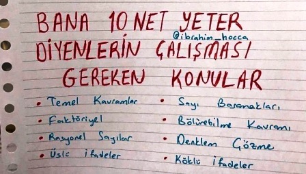 10 net için matematikkafe.com 