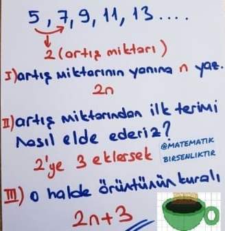 Ardışık sayılar kural bulma matematik kafe