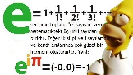 e sayı sıfır -1 