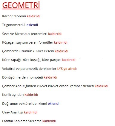 GEOMETRi CIKARILAN KONULAR matematikkafe.com GEOMETRi CIKARILAN KONULAR matematikkafe.com