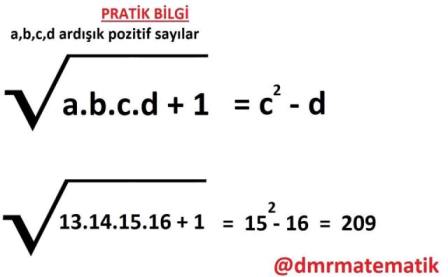 KÖKLER PRATİK YOL matematikkafe.com 