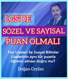 LGS’DE SÖZEL VE SAYISAL PUAN OLMALI 