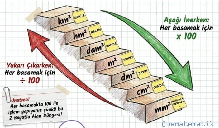 merdivenli alan olcu birimleri