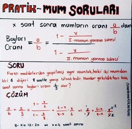 Mum Soruları pratik çözüm