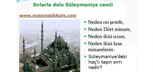 süleymaniye sırları matematikKafe.com 