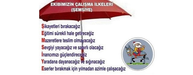 Ekibimizin çalışma ilkeleri