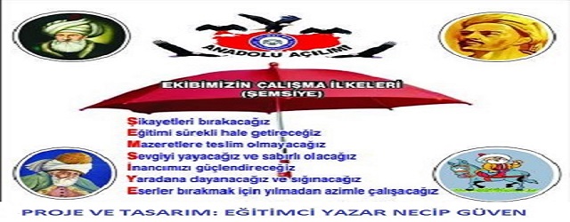 Şemsiye akrostiji ile başarı formülü!